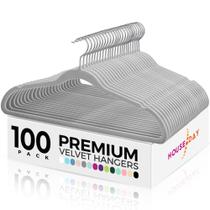 Velvet Hangers HOUSE DAY Premium, pacote com 100, cinza, antiderrapante Velvet Hangers HOUSE DAY Premium, pacote com 100, cinza, antiderrapante