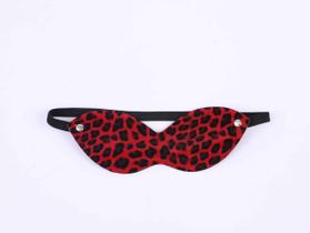 Venda para os Olhos Com Elástico Estampa de Onça Vermelha Venda para os Olhos Com Elástico Estampa de Onça Vermelha