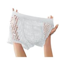 Venda quente masculino malha boxer shorts grande design líquido confortável estilo europeu cuecas