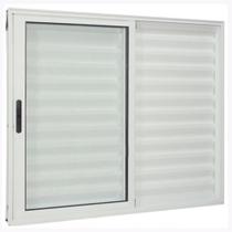 Veneziana 3 folhas 1,00x1,00 sem grade no alumínio branco