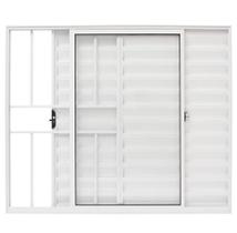 Veneziana 3 folhas 1,00x1,20 com grade no alumínio branco Veneziana 3 folhas 1,00x1,20 com grade no alumínio branco