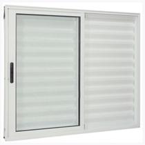 Veneziana 3 folhas 1,00x1,20 sem grade no alumínio branco