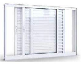 Veneziana 3 Folhas - Alumínio Branco - Linha 25 Suprema