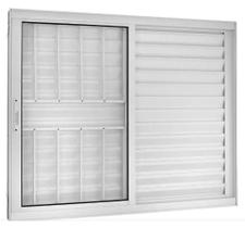Veneziana 3 Folhas com grade Alumínio Branco ou Preto Linha 25 Suprema Veneziana 3 Folhas com grade Alumínio Branco ou Preto Linha 25 Suprema