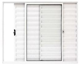 Veneziana 3 folhas sem grade linha modular alumínio branco Veneziana 3 folhas sem grade linha modular alumínio branco
