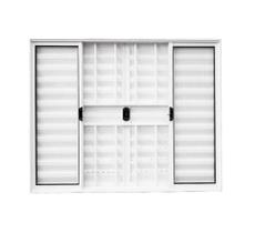 Veneziana 6 Folhas 100x120 C/Grade Branco