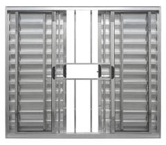 Veneziana 6 Folhas 100x120 C/Grade Brilhante