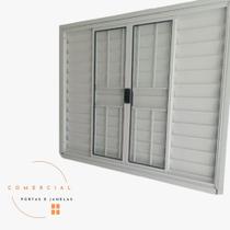 Veneziana 6 folhas 100x120 com grade linha modular alumínio 18 branco Veneziana 6 folhas 100x120 com grade linha modular alumínio 18 branco