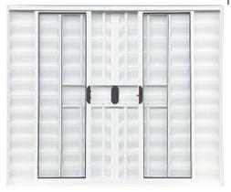 Veneziana 6 Folhas 100x150 C/Grade Branca Linha Modular