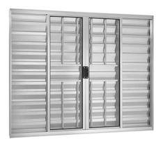 Veneziana 6 Folhas 100x150 C/Grade Brilhante