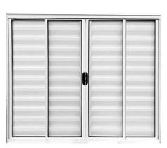 Veneziana 6 Folhas 100x150 S/Grade Branca Linha Modular Veneziana 6 Folhas 100x150 S/Grade Branca Linha Modular