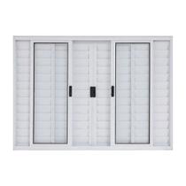 Veneziana 6 folhas 1,20x1,50 sem grade no alumínio branco