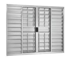 Veneziana 6 Folhas com grade Alumínio Brilhante, Branco ou Preto Linha 18 Modular