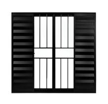 Veneziana 6 Folhas com grade Alumínio Brilhante, Branco ou Preto Linha 18 Modular Veneziana 6 Folhas com grade Alumínio Brilhante, Branco ou Preto Linha 18 Modular