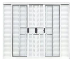 Veneziana 6 folhas com grade linha modular alumínio branco