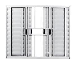 Veneziana 6 Folhas De Alumínio Branco Com Grade 1,00 X 1,50 Veneziana 6 Folhas De Alumínio Branco Com Grade 1,00 X 1,50