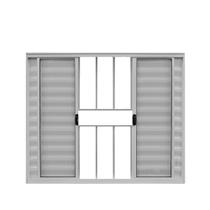 Veneziana 6 Folhas de Correr C/Grade 1.00(A) X 1.50(L) Aluminio Branco Linha Modular - Hale