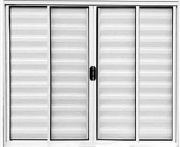 Veneziana 6 folhas sem grade linha modular alumínio branco