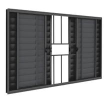 VENEZIANA 6F L-20mm C/ GRADE PRETO