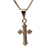 Veneziana com pingente de cruz banhado a ouro 18K