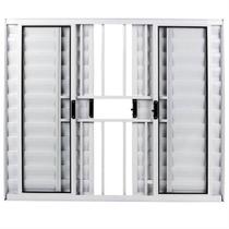 Veneziana de Alumínio Branca 6 Folhas 100x120cm com Grade - FACCE