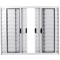 Veneziana de Alumínio Branca 6 Folhas 100x120cm sem Grade - FACCE