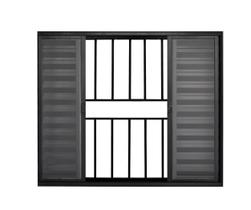 Veneziana de Correr 6 Folhas C/Grade Alumínio Preto 1.00 X 1.00 Linha Modular - Hale