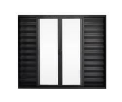 Veneziana de Correr 6 Folhas S/Grade Alumínio Preto 1.00 x 2.00 Linha Modular - Hale Veneziana de Correr 6 Folhas S/Grade Alumínio Preto 1.00 x 2.00 Linha Modular - Hale