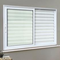 Veneziana Elite 3 Folhas Moveis 120 x 120 Vidro Liso Branco Brimak