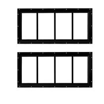Ventana para Cobertizo WRISIN Negra 10x23 cm Paquete de 2 con Vidrio Templado Ventana para Cobertizo WRISIN Negra 10x23 cm Paquete de 2 con Vidrio Templado