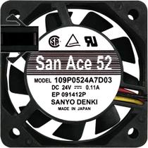 Ventilador 109P0524A7D03 24V 0.11A 2.64W 3L 3P 50X50X15 G2 Ventilador 109P0524A7D03 24V 0.11A 2.64W 3L 3P 50X50X15 G2