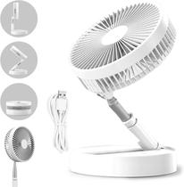 Ventilador 20cm Compacto Extenso Portátil de Mesa 1m de Altura Ajustável USB Redondo 045