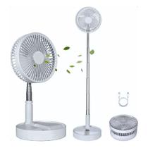Ventilador 20cm Compacto Extenso Portátil de Mesa 1m de Altura Ajustável USB Redondo 045