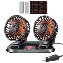 Ventilador 24V Duplo Caminhao Carreta Painel SUV Verao Calor Dias Quentes Sol 2 Velocidades Ventilador 24V Duplo Caminhao Carreta Painel SUV Verao Calor Dias Quentes Sol 2 Velocidades