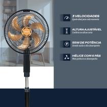 Ventilador 30Cm De Coluna Turbo Preto e Bronze 55W de Potencia Ventilador 30Cm De Coluna Turbo Preto e Bronze 55W de Potencia