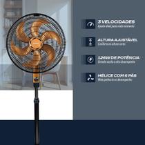 Ventilador 40Cm De Coluna Turbo Preto e Bronze 126w Ventilador 40Cm De Coluna Turbo Preto e Bronze 126w