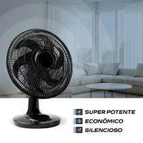 Ventilador 40Cm Mesa Preto 126W Turbo Ventilador 40Cm Mesa Preto 126W Turbo