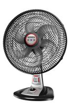 Ventilador 40cm Turbo Tech Repelente Pastilha Mondial Preto e Prata 85W VT-RP-02-6P