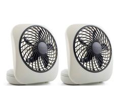 Ventilador alimentado por bateria O2COOL Treva de 5 polegadas e 2 velocidades, pacote com 2 unidades, cinza Ventilador alimentado por bateria O2COOL Treva de 5 polegadas e 2 velocidades, pacote com 2 unidades, cinza