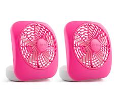 Ventilador alimentado por bateria O2COOL Treva de 5 polegadas e 2 velocidades, pacote com 2 Ventilador alimentado por bateria O2COOL Treva de 5 polegadas e 2 velocidades, pacote com 2