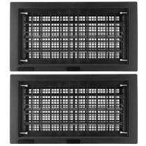 Ventilador automático de fundação Saiyugty, 8 x 16 polegadas, preto, pacote com 2 unidades Ventilador automático de fundação Saiyugty, 8 x 16 polegadas, preto, pacote com 2 unidades
