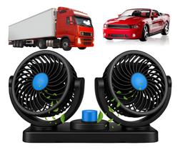 ventilador Automotivo 12v carro caminhão duplo ajustável portátil potente silencioso ventilador Automotivo 12v carro caminhão duplo ajustável portátil potente silencioso
