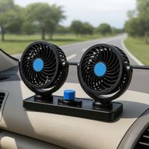 Ventilador Automotivo Duplo 12V Rotativo Carro Van Caminhão Ventilador Automotivo Duplo 12V Rotativo Carro Van Caminhão