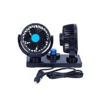 Ventilador Automotivo Duplo 24V Ajustável Forte 2 Velocidade Ventilador Automotivo Duplo 24V Ajustável Forte 2 Velocidade