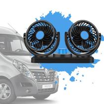 Ventilador Automotivo Duplo Com Ajuste P/ Carro Caminhão 12v