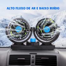 Ventilador Automotivo Duplo12v Ajustável Forte 2 Velocidades - B-max