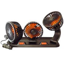 Ventilador Automotivo Triplo 24V Carro Caminhao Van Kombi Onibus 2 Velocidades Ajustavel Verao Sol Calor Automovel