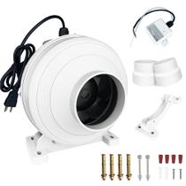 Ventilador auxiliar para duto de secadora MIDCVFRUN 4" 260 CFM 110 V Ventilador auxiliar para duto de secadora MIDCVFRUN 4" 260 CFM 110 V