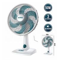 Ventilador Barato De Mesa Ultra 6 Pás Branco 30cm 50w V-30