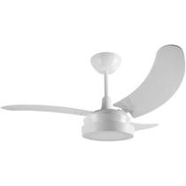 Ventilador Búzios LED Branco 110V 3 Pás Brancas